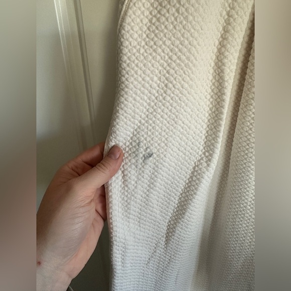 lululemon athletica Cream Wide Leg Pants (Waffle / Texture material) - Picture 3 of 5